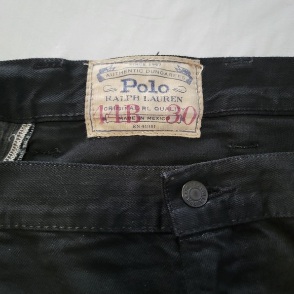 Polo Ralph Lauren Hampton Straight Jeans Men's 44Bx30 Big & Tall Hudson Black - Picture 1 of 10